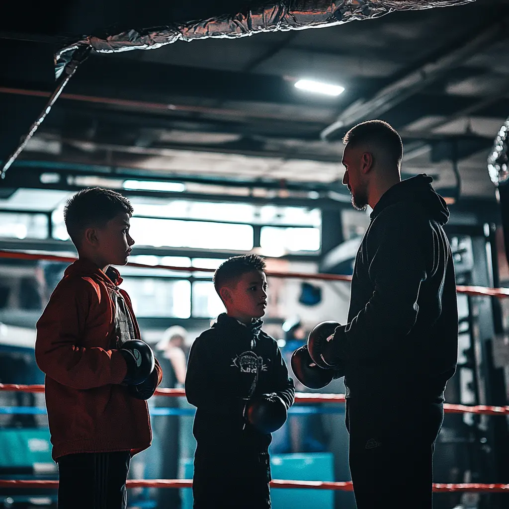 Ein Junge blickt nach einer erfolgreichen Übung stolz und selbstbewusst.